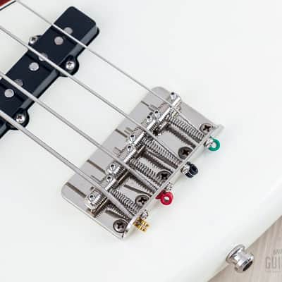 2006 Fender American Vintage '62 Jazz Bass Olympic White w/ Lindy Fralin Split Jazz Pickups image 8