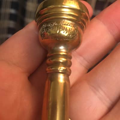 RARE GOLD PLATED HANDMADE RUDY MUCK CUSHION RIM 17-C 1930'S TRUMPET MOUTHPIECE ORIG FIN. 92% FREE SHIP image 10