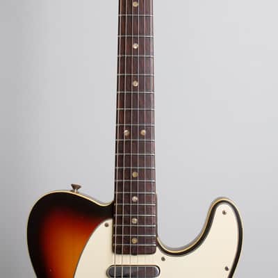 Fender  Telecaster Custom with Bigsby Solid Body Electric Guitar (1969), ser. #191930, black gig bag case. image 8