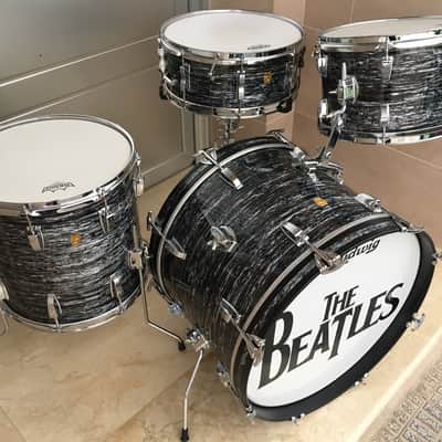 Ludwig Down Beat 1968 Black oyster pearl wrap delmar image 3