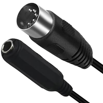 2Pack 6.35mm Female 1/4" TRS to DIN 5 Pin MIDI Cable Adapter for Speaker, Amplifier, Mixer to MIDI Keyboard, Synthesizer and Guitar Connection 30cm image 7