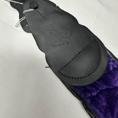 LM 3" Crushed Velvet PURPLE nylon GUITAR strap NEW - SOFT COMFORTABLE image 3