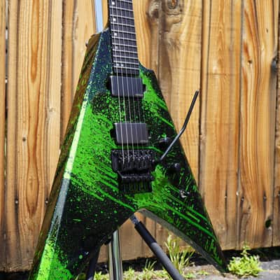 ESP USA V-II FR Alien Blood Splatter 6-String Electric Guitar w/ Hard Case (2025) image 11