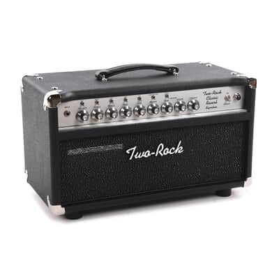 Two Rock Classic Reverb Signature 40/20W Head w/ Black Bronco Tolex & Black Sparkle Matrix Cloth image 2