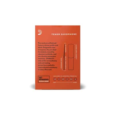 Rico by D'Addario Tenor Saxophone Reeds Strength 2.5 - 10 Pack image 2