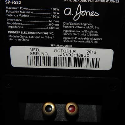 Pioneer SP-FS52 Andrew Jones home tower floor speakers image 7