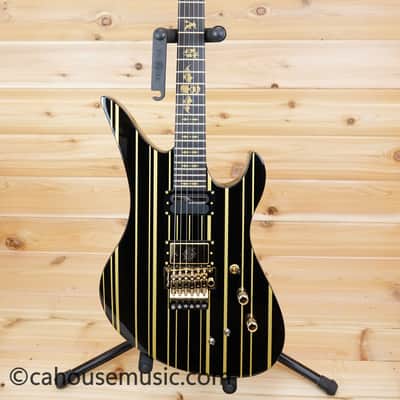 Schecter Synyster Gates Custom-S - Black with Gold Pinstripes image 11