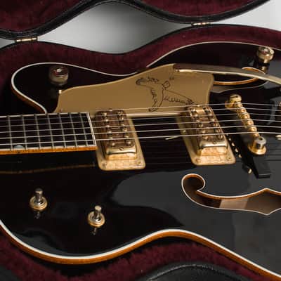 Gretsch G-6136TBK Black Falcon Arch Top Hollow Body Electric Guitar (2011), ser. #JT11051997, original black hard shell case. image 13