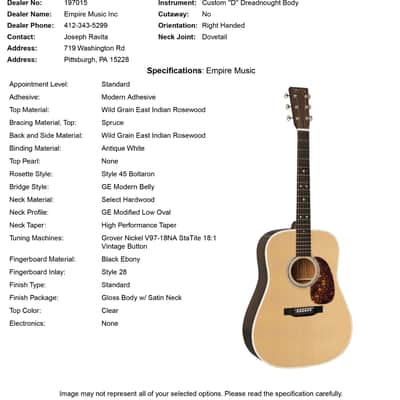 Martin Custom Shop HD-28 Style Wild Grain Rosewood #55754 (Empire Music Spec) image 13