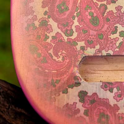 Pink Paisley Tele Body, Aged, Nitro , Alder image 10