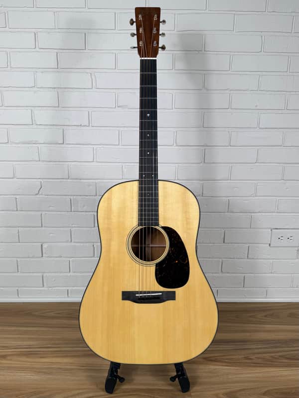 Martin Custom Shop 18 Style 12-Fret Dreadnought in Figured Beeswing Mahogany 2025 - Natural image 1