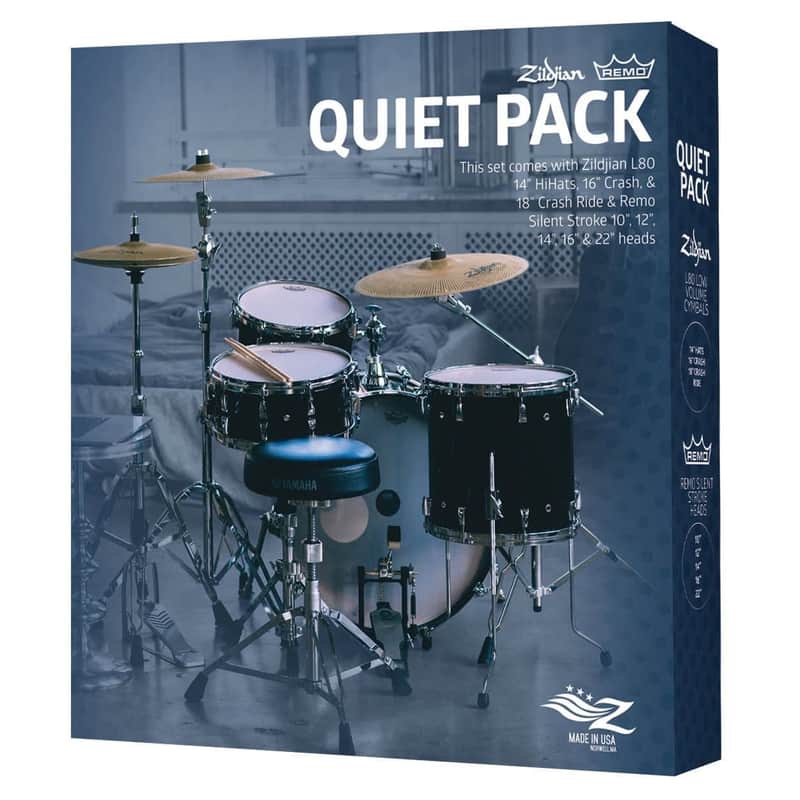 Zildjian Quiet Pack w/L80 Low Volume Cymbals & Remo SilentStroke Heads image 1