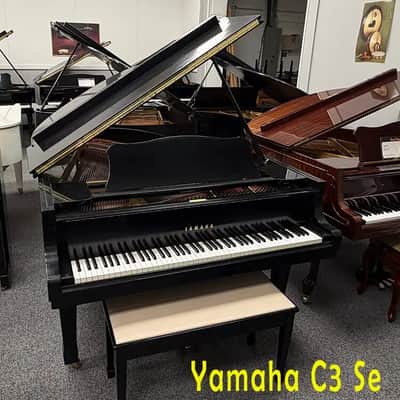 Yamaha C3 Ebony 6'1" Grand Piano and Bench * Made in Japan in 1977* Free 1st floor NJ delivery! image 10