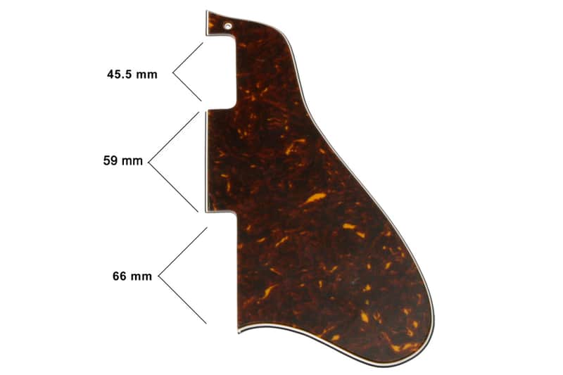 Pickguard For Gibson ES-335 LONG, 3-Ply TORTOISE image 1