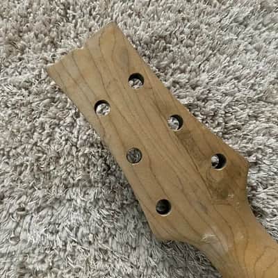 Black Maple Wood Electric Guitar Neck, 22 Frets image 7