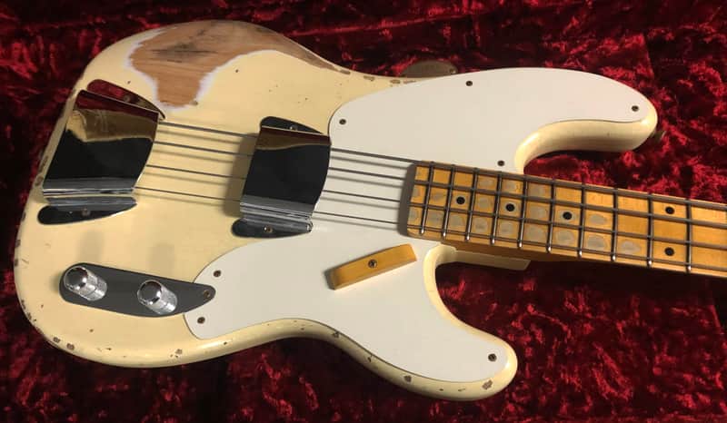 2022 Fender 55 Precision Bass Relic Custom Shop - Authorized Dealer - Only 8.7lbs Vintage White - SAVE! image 1