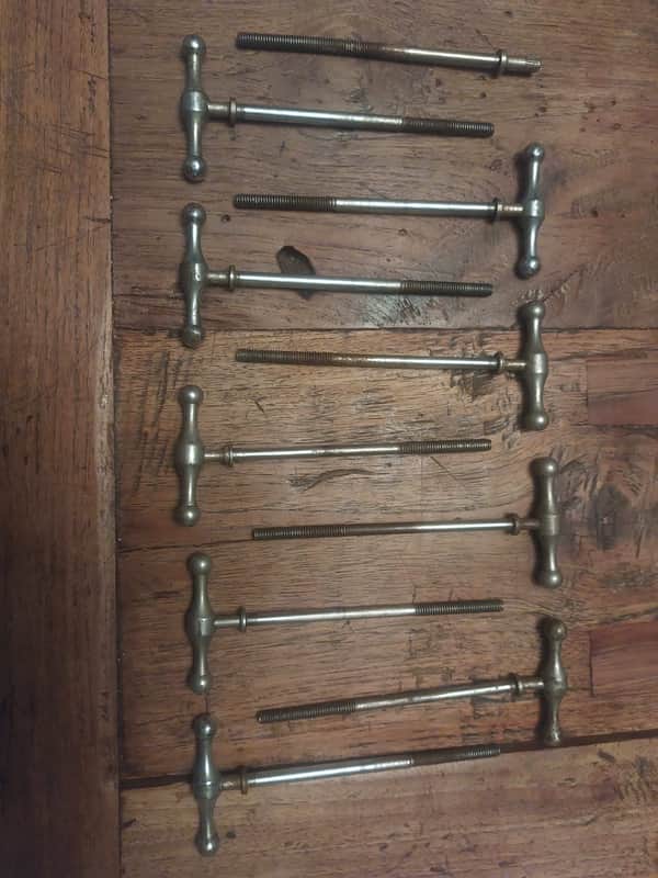 Slingerland Radio King T rods. 1940s - Nickel plated image 1