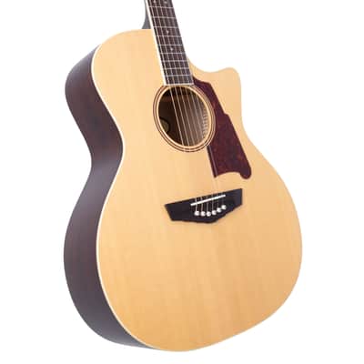 D'Angelico DAPG200NATAP PREMIER GRAMERCY Grand Auditorium Single Cutaway Mahogany Scarf Neck 6-String Acoustic-Electric Guitar image 2