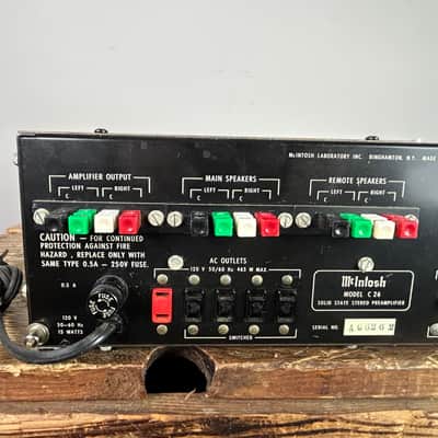 McIntosh C-26 Preamplifier 1970’s - Black/green image 11