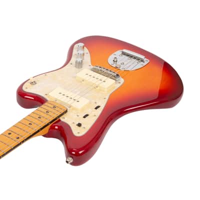 2020 Fender American Ultra Jazzmaster Electric Guitar, Maple Fingerboard, Plasma Red Burst, US2000XXXX image 2
