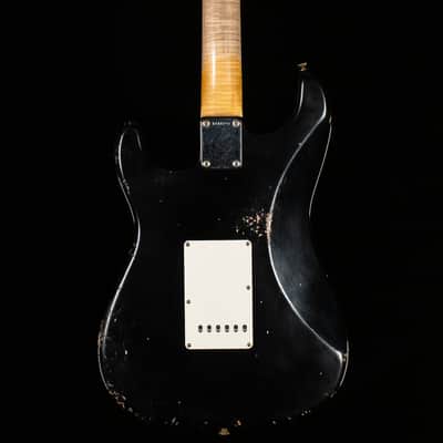 Fender Custom Shop Masterbuilt Andy Hicks True '62 Strat Journeyman Relic Black Brazilian '59 C (193) image 4