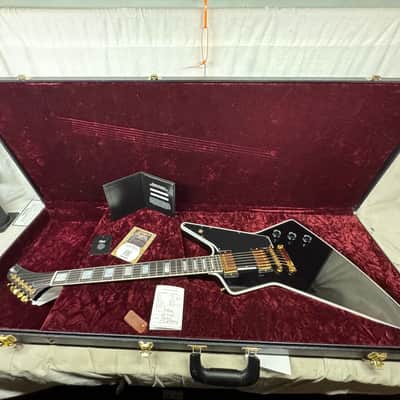 Gibson USA Custom Shop Explorer Custom Guitar with COA + Case 2024 - Ebony / Black image 1