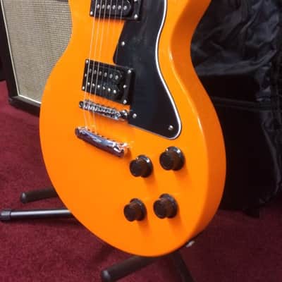 Orange Branded Single Cut Style Bright ORANGE Electric Guitar [ProfRev] image 3