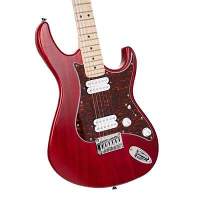 Cort G100 HH G Series Double Cutaway Electric Guitar - Open Pore Black Cherry (G100HHOPBC-U) image 3