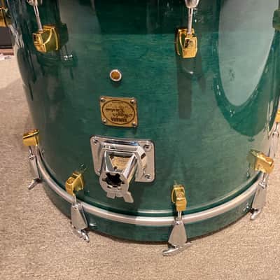 USED Yamaha Maple Custom 5 Piece in turquoise image 6