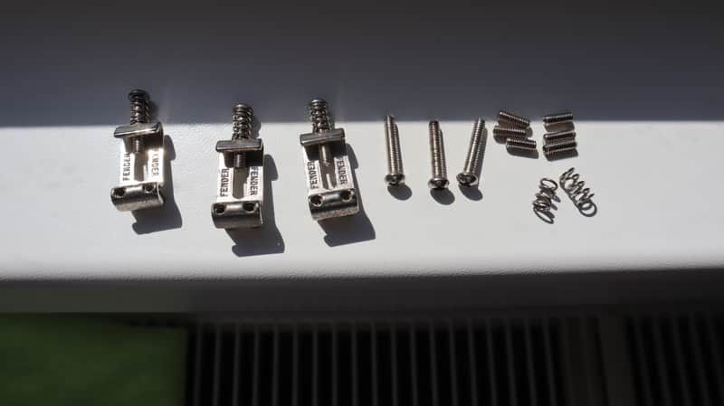 Fender American Stratocaster Bridge Saddles (Spare x3) image 1