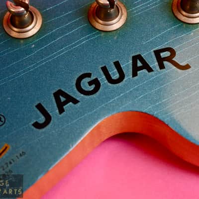 Vintage 1968 Fender Jaguar Neck - Original Lake Placid Blue Finish - Bound with Blocks!  100% image 7