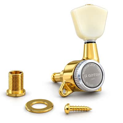 Gotoh Locking Tuners Trad - SG381-P4N - Gold - 3 Per Side - 07112GYTX