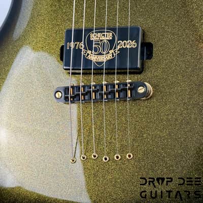 Schecter Diamond Series 50th Anniversary Tempest Electric Guitar - 50th Gold Burst image 7