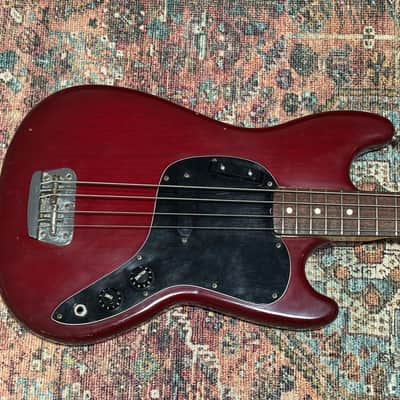 1978 Fender Musicmaster Bass Guitar - Wine Red image 3