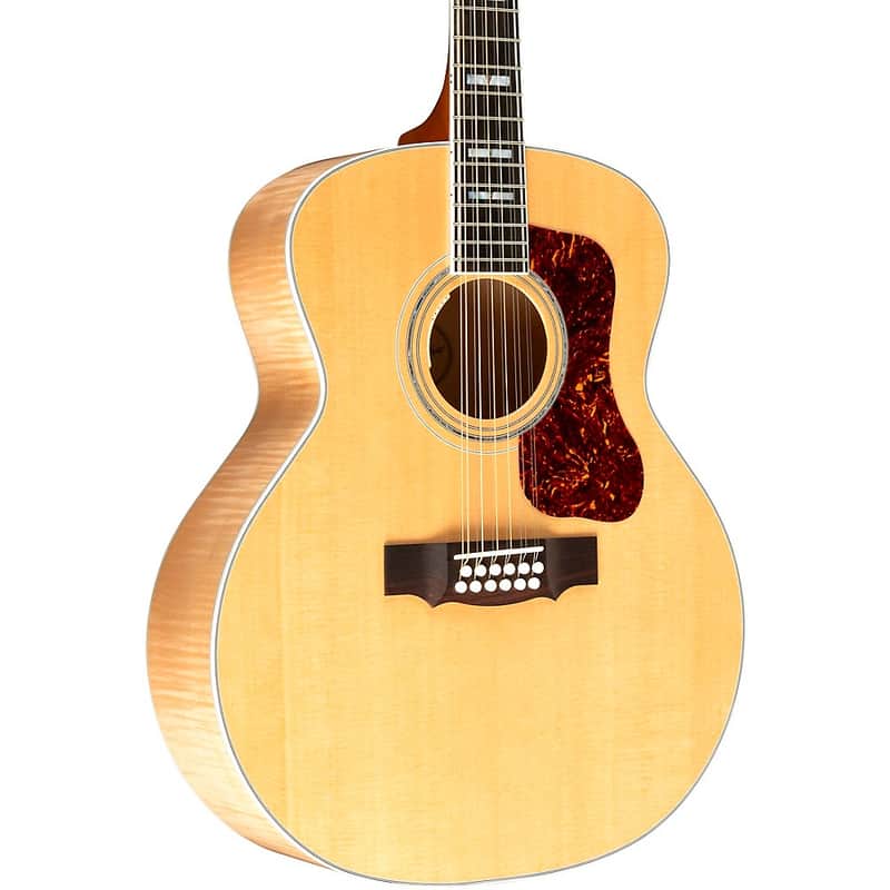 Guild F-512E Maple Jumbo 12-String Acoustic-Electric Guitar Regular Natural image 1