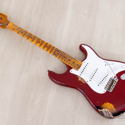 2024 Fender Custom Shop Limited Edition 1954 Stratocaster 70th Anniversary Heavy Relic, Cimarron Red Over Two-Tone Sunburst image 10