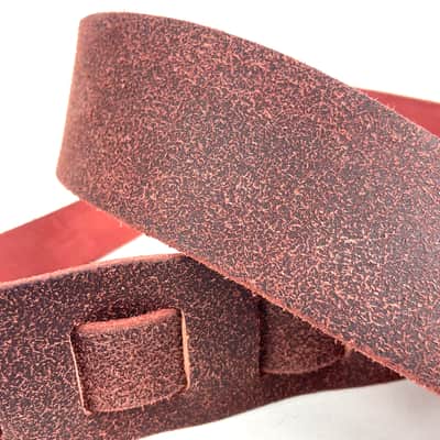 Walker & Williams STR-10 Amaranth Red Distressed "Weathered" Top Grain Italian Leather Guitar Strap image 5