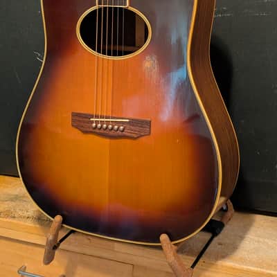 1982 Daion B55E Acoustic Electric Dreadnought Guitar Rare Model MIJ Sunburst image 3