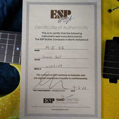 ESP USA M-II FR Power Bait 6-String Electric Guitar w/ Duncans & USA Form Fit Case image 6
