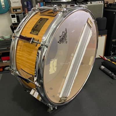 Pork Pie 6x14 10-Lug Snare (2008) Natural Curly Maple image 17