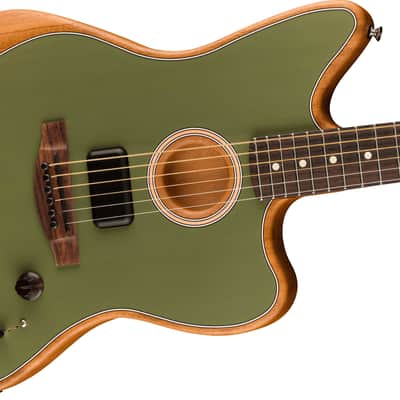 FENDER - Acoustasonic Player Jazzmaster  Rosewood Fingerboard  Antique Olive - 0972233176 image 4