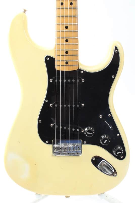 Fender Stratocaster Hardtail 3 Bolt Neck 1977 - Olympic White image 1