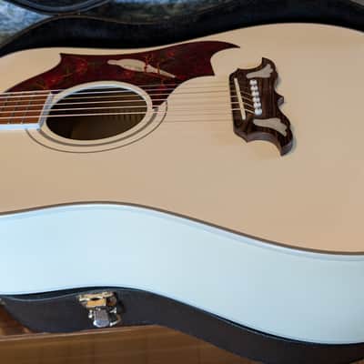 2020 - 2025 Epiphone Dove Pro Alpine White A/E with Road Runner Hard Shell Case image 3