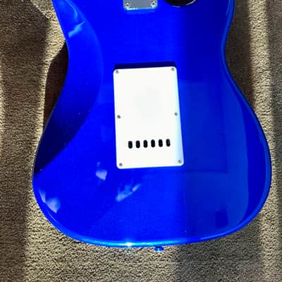 SX VTG Vintage Series Candy Blue Stratocaster Left Handed image 10