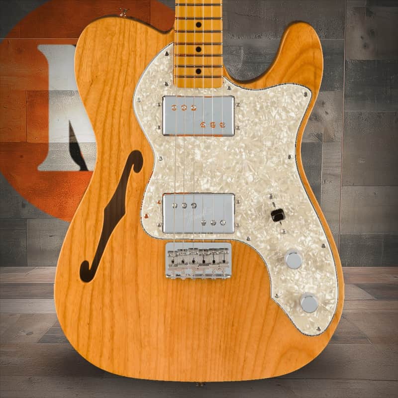 Fender American Vintage II 1972 Telecaster Thinline, Maple Fingerboard - Aged Natural image 1