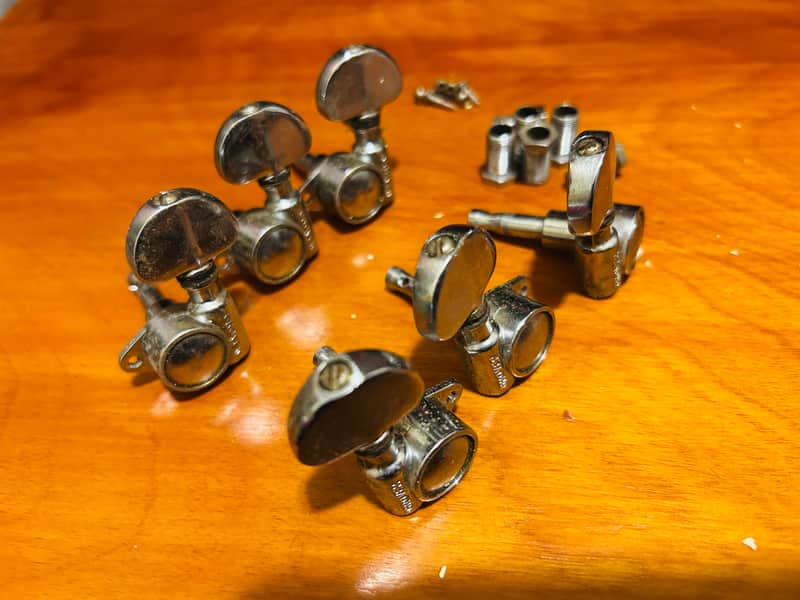 Grover Vintage rotomatic tuning machine set with hardware 70’s - chrome image 1