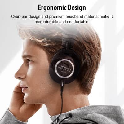 JOYO Studio Monitor Headphones Wired Audio Recording Monitor Headset Over Ear Headphones for Mixer Amplifier Podcast Keyboard Piano Deep Bass 3M Cable (JMH-01) image 7