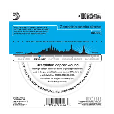 D'Addario Gypsy Jazz Saiten EJ83L 10-44 Silverplated Wound - Acustic Guitar Strings image 2