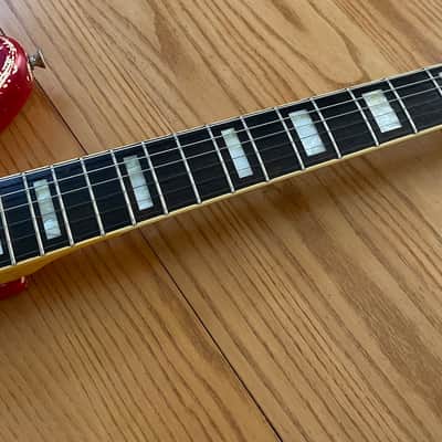 Fender MIJ JM66B Jazzmaster 1990's Candy Apple Red Nitro Relic Duncan Antiquities Spitfire Wide Bevel Pickguard image 11