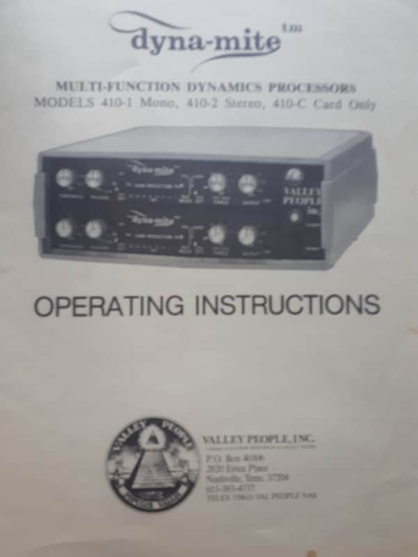 Dynamite Multi-function Dynamics Processors, 410-1,410-2 & 410-C